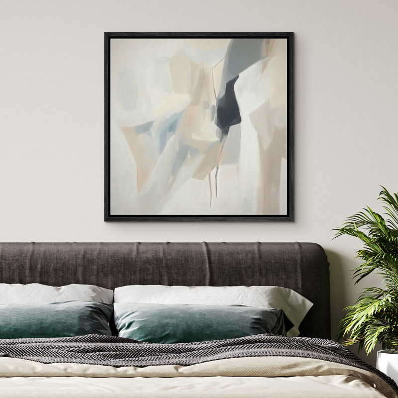 «Minimal Abstract», reproduction d'art sur toile encadrée - formes géométriques neutres et douces pour des intérieurs minimalistes modernes