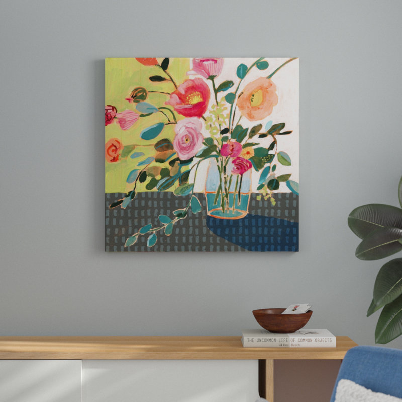 "Quirky Bouquet II" par Victoria Borges, reproduction d'art sur toile, H 30 po x l 30 po, Toile tendue