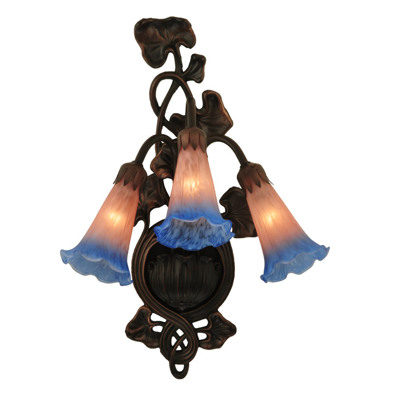 Armed Sconce, Pink/Blue