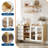 55" Modern Kitchen Buffet Sideboard with Adjustable Shelves-1619689379