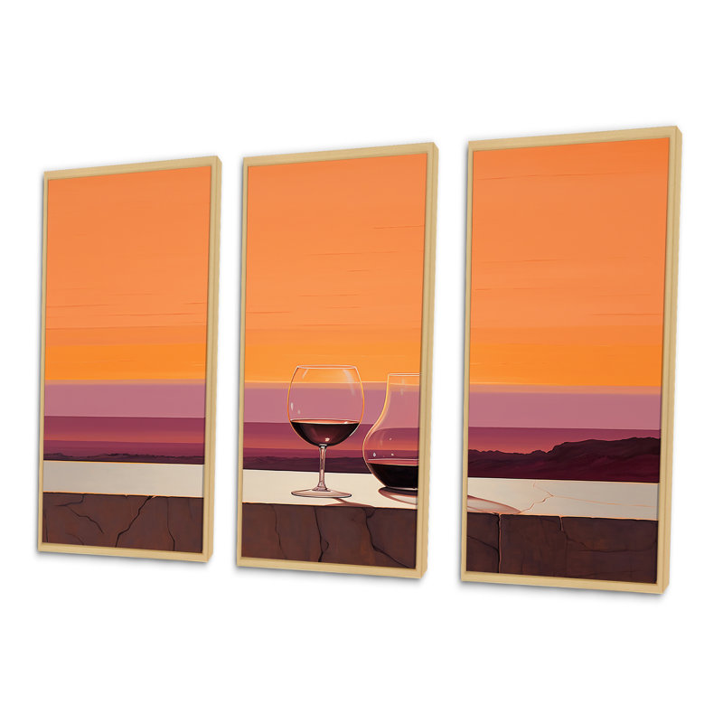 Ensemble de salon Vinos Vista - Wine, H 28 po x l 36 po x P 1 po, Cadre naturel flottant