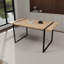 Ensemble de table de salle à manger 5 pièces, table de salle à manger en bois avec pieds en métal