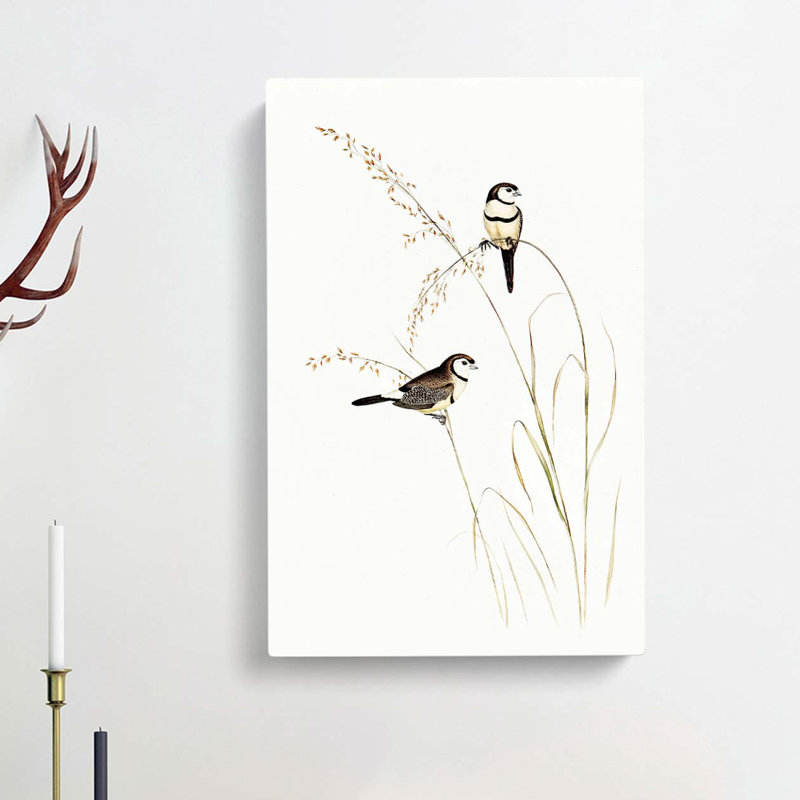 Double-Barred Finch by Shibata Zeshin - Wrapped Canvas, 50cm H x 35cm W x 3cm D