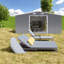 Remises en acier durable, conception moderne avec amplement d'espace de rangement
