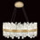 Lustre suspendu 48 lumières DEL avec détails en verre