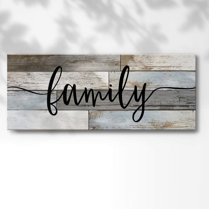 " Family ", 12" H x 30" W x 1.5" D