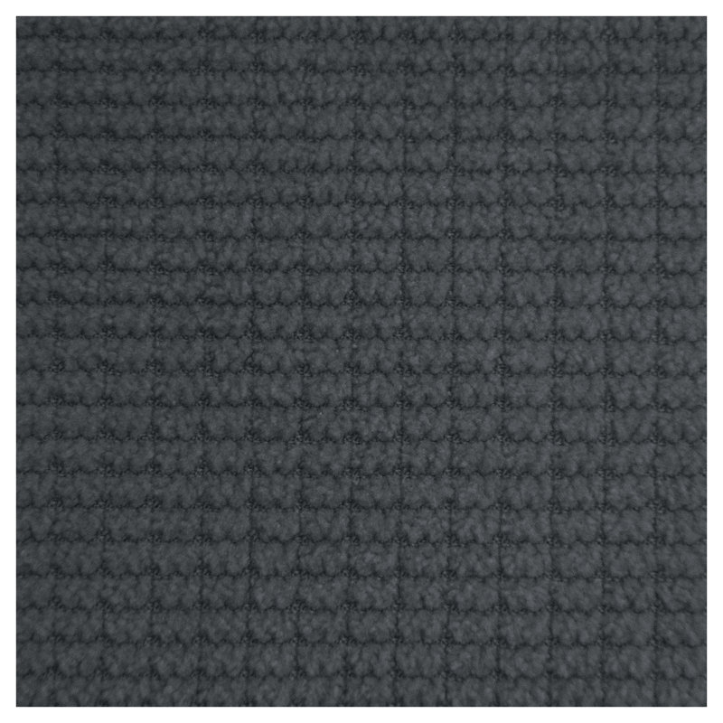 Lit plateforme simple en lin mélangé anthracite avec tête de lit réglable et sommier à 12 lattes