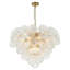 9-Light Cluster Grape Ribbed Glass Chandelier