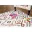 Tapis ivoire / rouge / bleu Howey-541810944