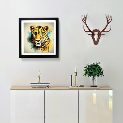 Leopard Retro Art No.3 - Framed Print