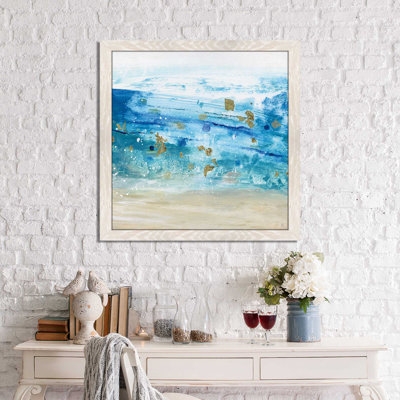 «Sea Glass Summer I», reproduction de peinture à l'acrylique encadrée