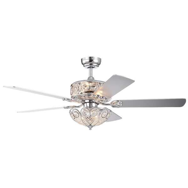 House of Hampton® Meissner 52'' Ceiling Fan with Light Kit | Wayfair