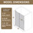 44" - 48" W X 70" H Pivot Frameless Shower Door With 5/16" Clear Tempered Glass