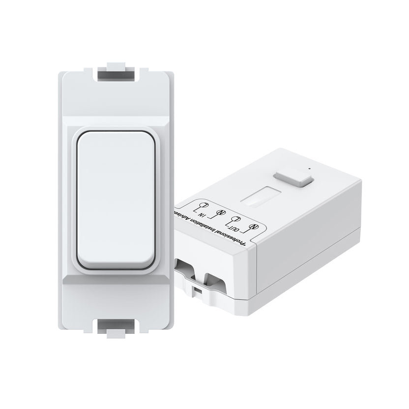 Ener - J Wireless Kinetic Grid Switch with 500W Receiver White 240V