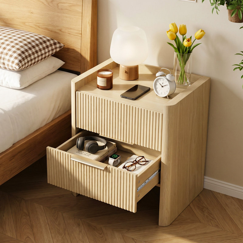 Table de chevet avec 2 tiroirs