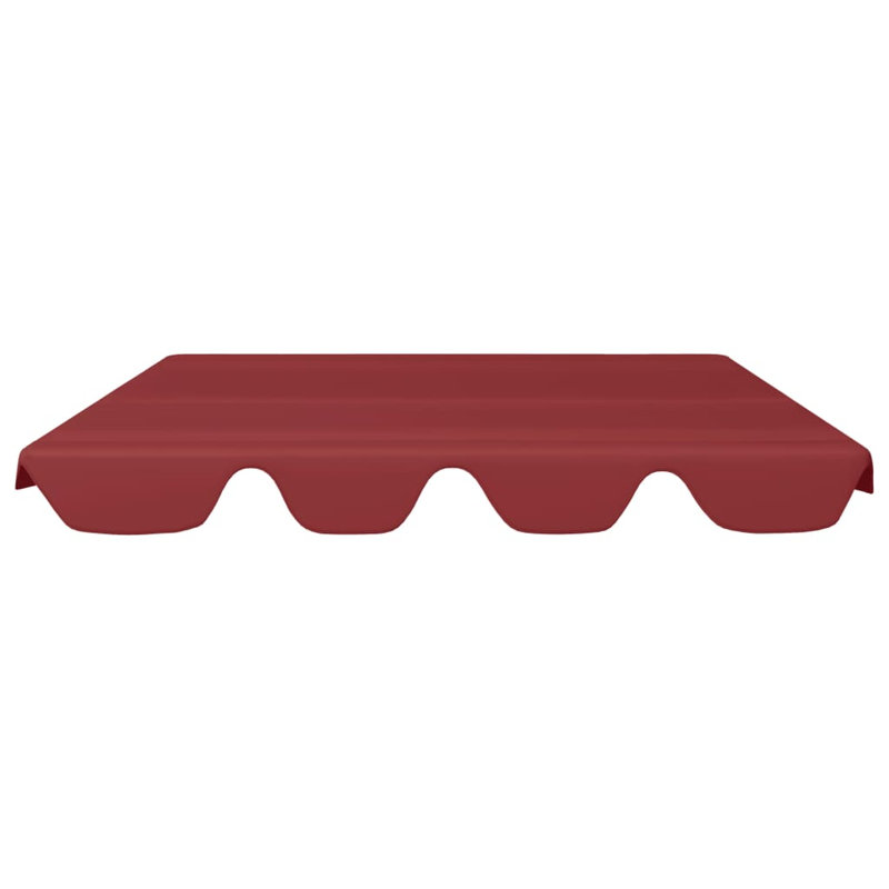 Replacement Canopy for Garden Swing, Red, 18cm H x 82,5/105 cm W x 150cm D