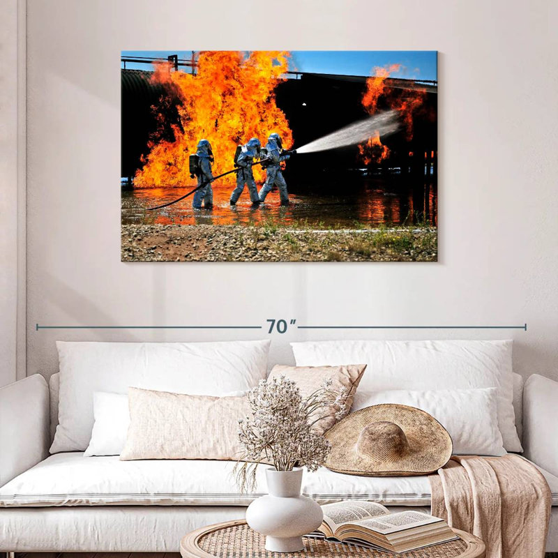 Simulated Fire Emergency, 30" H x 45" W