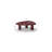 13" Red Marble Triangular End Table