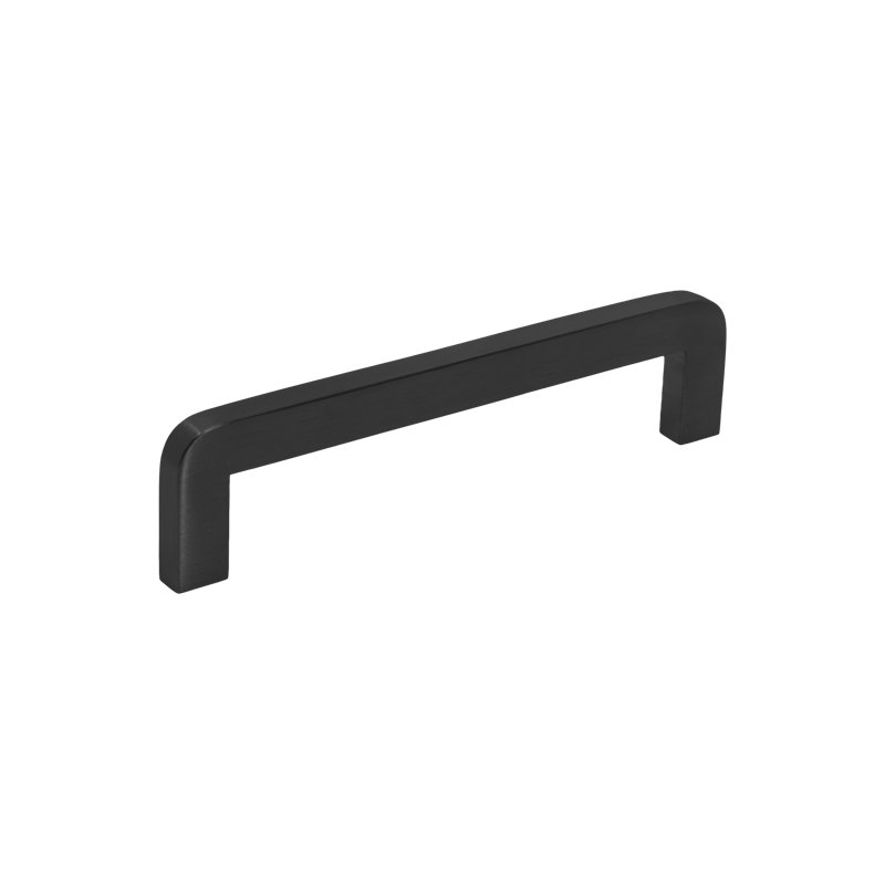 Rectangular Cabinet Pull, Satin Black, 8"