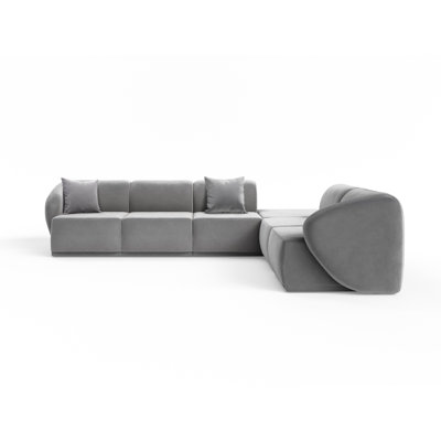 6 Seater Velvet Sofa & Chaise