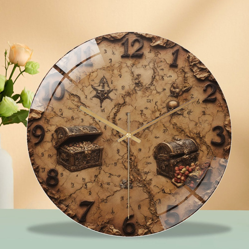 Horloge murale en verre 12 po