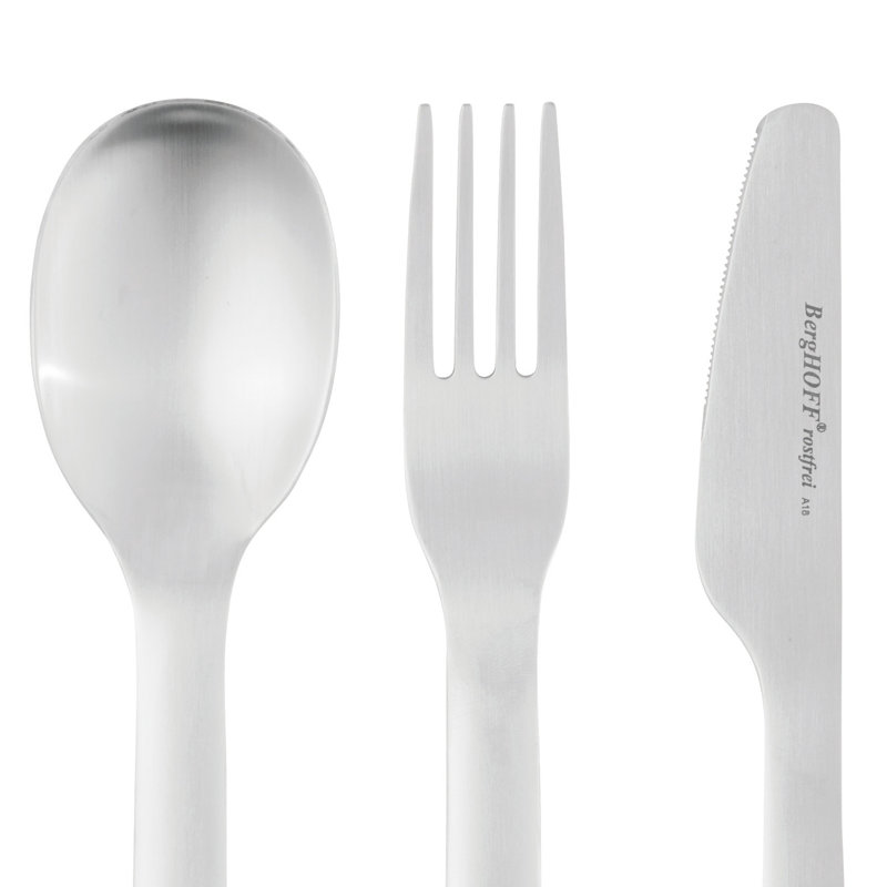 BergHOFF 10Pc Travel Flatware and Bamboo Utensil Set