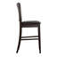 Tabourets de comptoir rembourrés, noirs et espresso, ensemble de 2 | Idée de cadeau