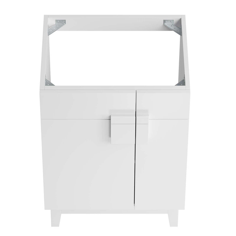 Miles White 24" Particleboard Bathroom Vanity Cabinet