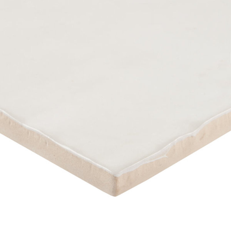 Portmore 4x4 Glazed Ceramic Tile, White