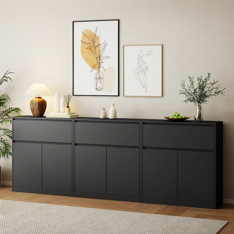 Armoire de rangement modulaire à monter soi-même, armoire 3 pièces à 2 portes et 1 tiroir, White