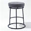 Tabouret de bar pivotant sans dossier, tabouret rond rembourré en chenille avec structure en métal-306134609