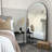 Classic Arched Full-Length Wood Floor Standing Mirror-792013375-792013374