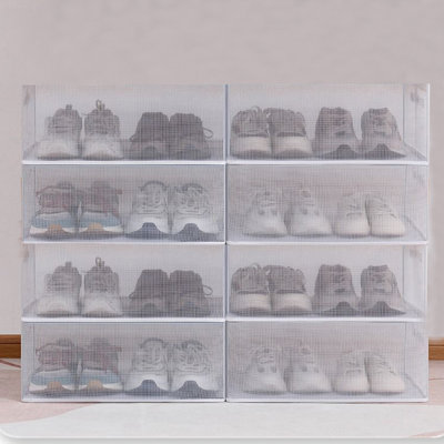 Madeehah 16 Pair Stackable Shoe Storage Box