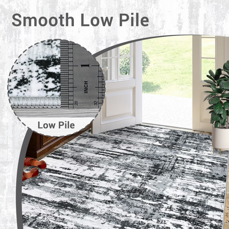 Grand tapis d'intérieur lavable et lavable, Tapis de couloir 2 pi x 6 pi