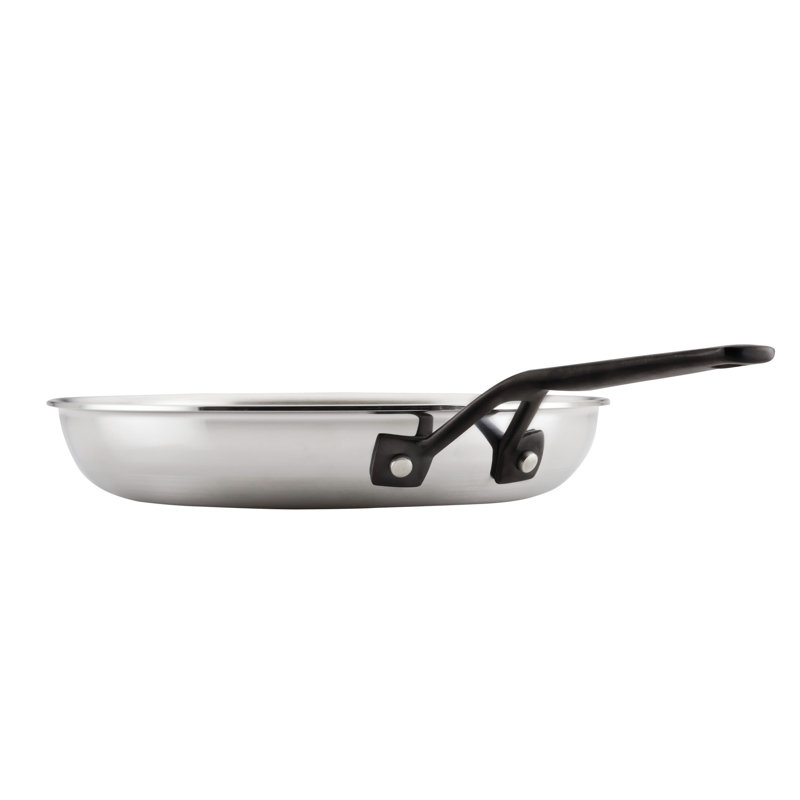 KitchenAid 5-Ply Clad Stainless Steel Induction Frying Pan, 10 Inch, Polished Stainless Steel