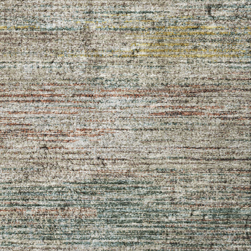 Premium Machine Washable Dream Shag Horizontal Bars Rug, Multi, 10' x 14'