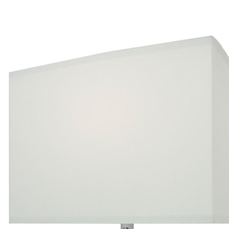 Lampe de table en cristal 1pc, Chrome chrome, Blanc