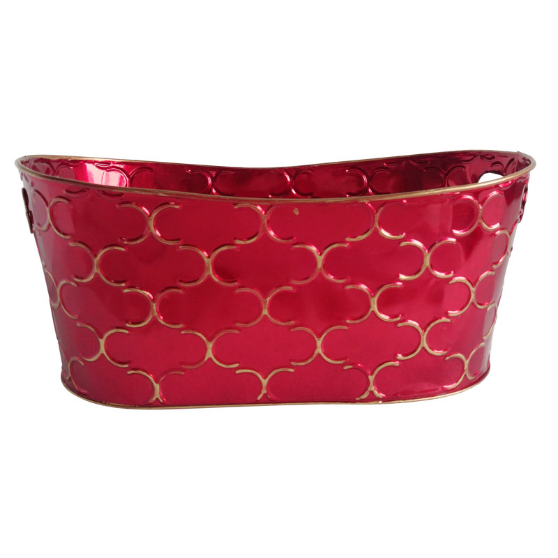 Panier en métal, H 5,75 po x l 13,5 po x P 7,5 po