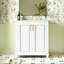 Meuble-lavabo à cadre en bois avec lavabo en résine, tiroir caché et armoire de rangement-1555186741