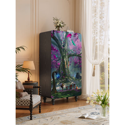 Simple and modern solid wood wardrobe