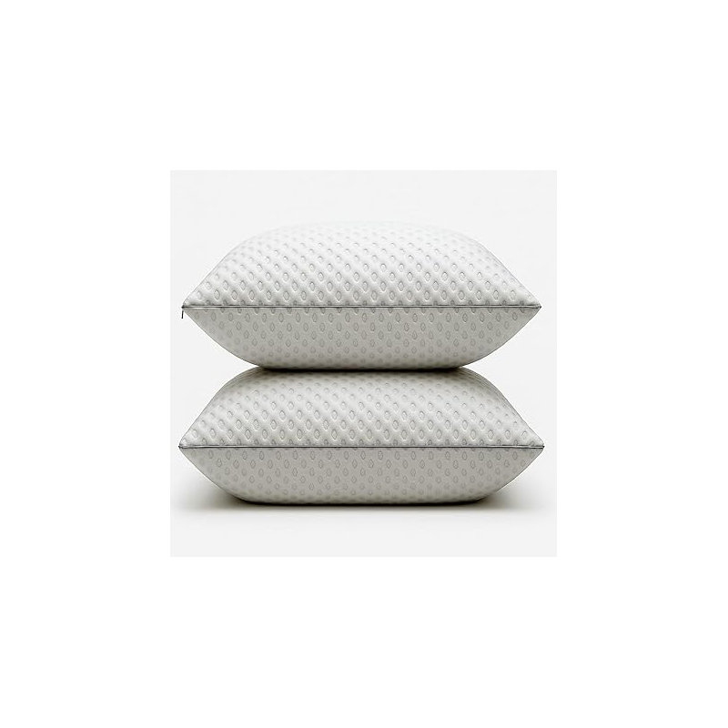 Casabella Pillows - Shredded Memory Foam - Pillow 2 Pack for Neck & Back Support, Shoulder Pain Relief - Breathable Medium Firm Pillows - Hypoallergenic Bedding, Luxury Sleep Experience 50x70cm.