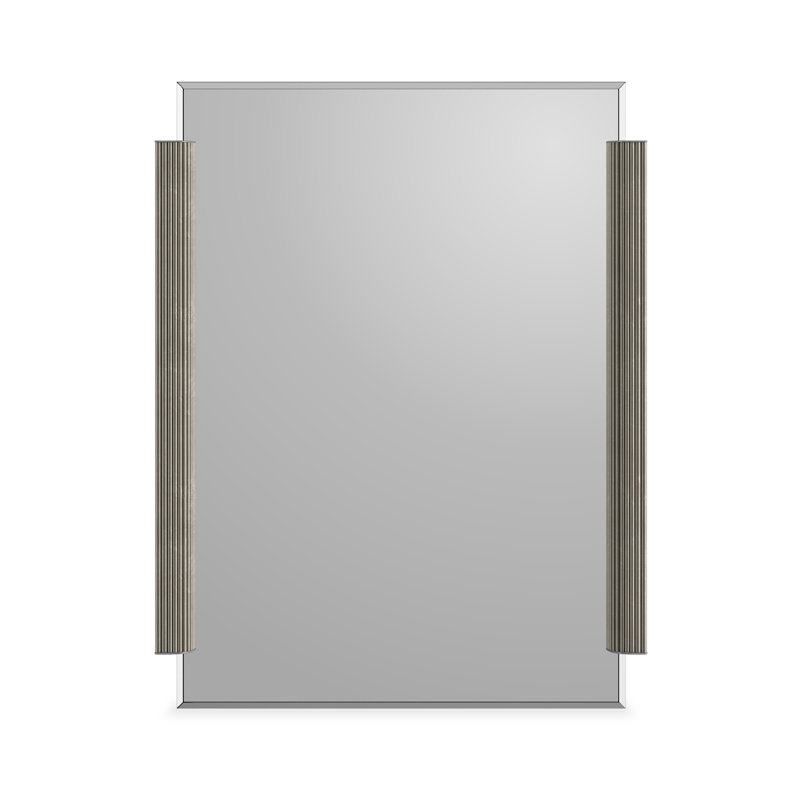 Caracole Classic Flat Beveled Wall Mirror, Beige