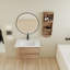 Meuble-lavabo mural 30 po avec lavabo et support de rangement, 2 tiroirs à fermeture en douceur, armoire combinée (emballage KD), meuble-lavabo