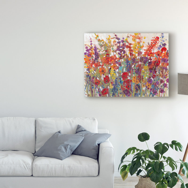 «Variété de fleurs II», peinture sur toile tendue, H 24 po x l 32 po x P 2 po