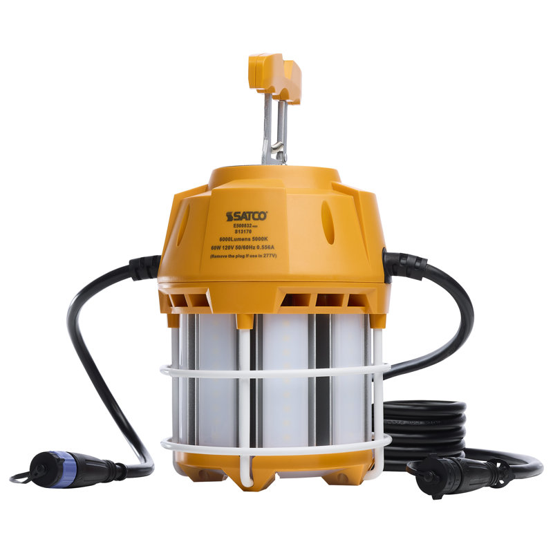 LED Hi-Pro Temp Work Light 5000K Corncob Shape 80 CRI Orange Finish, 9.17" H x 5.12" W x 5.12" D