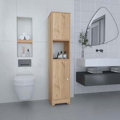 Armoire à linge en chêne clair Brighton
