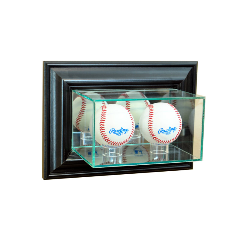 Double vitrine murale de baseball, Noir