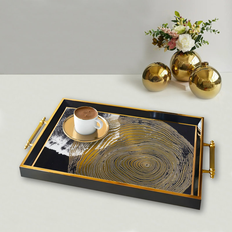 Elegant Glass Tray, 19.7 x 11.4 x 1.4 inches | 100% Durable Glass Construction | Easy to Clean with Damp Cloth | Ideal for Serving, Decorative Display, and Organizing | Stylish Addition to Home Décor