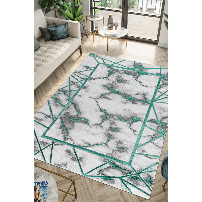 Abstract Area Rug, Rectangle 200 x 290 cm