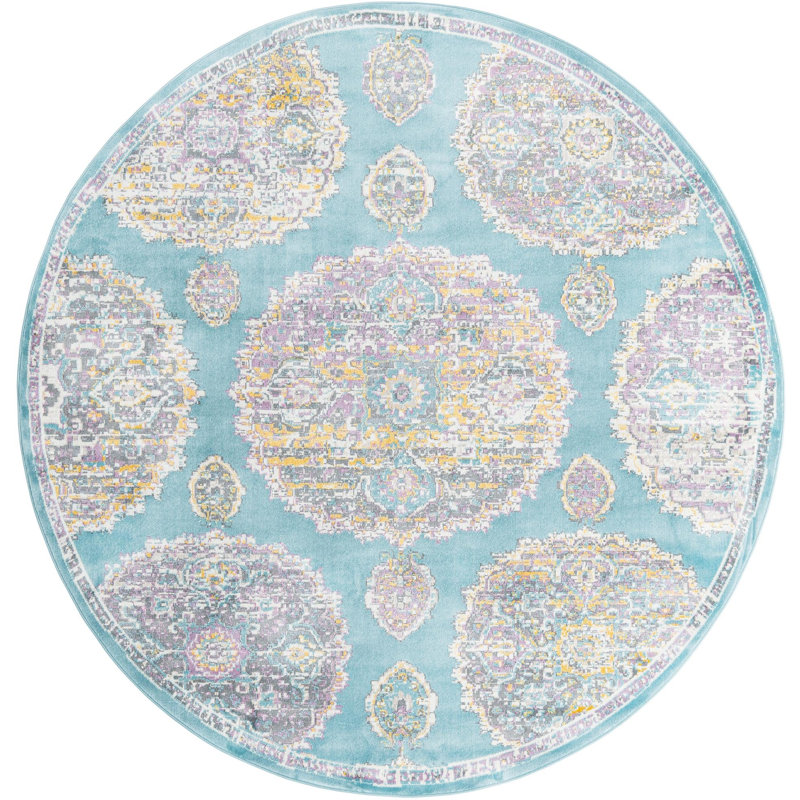 Paragon Floral Indoor Rug, Round 8'2"